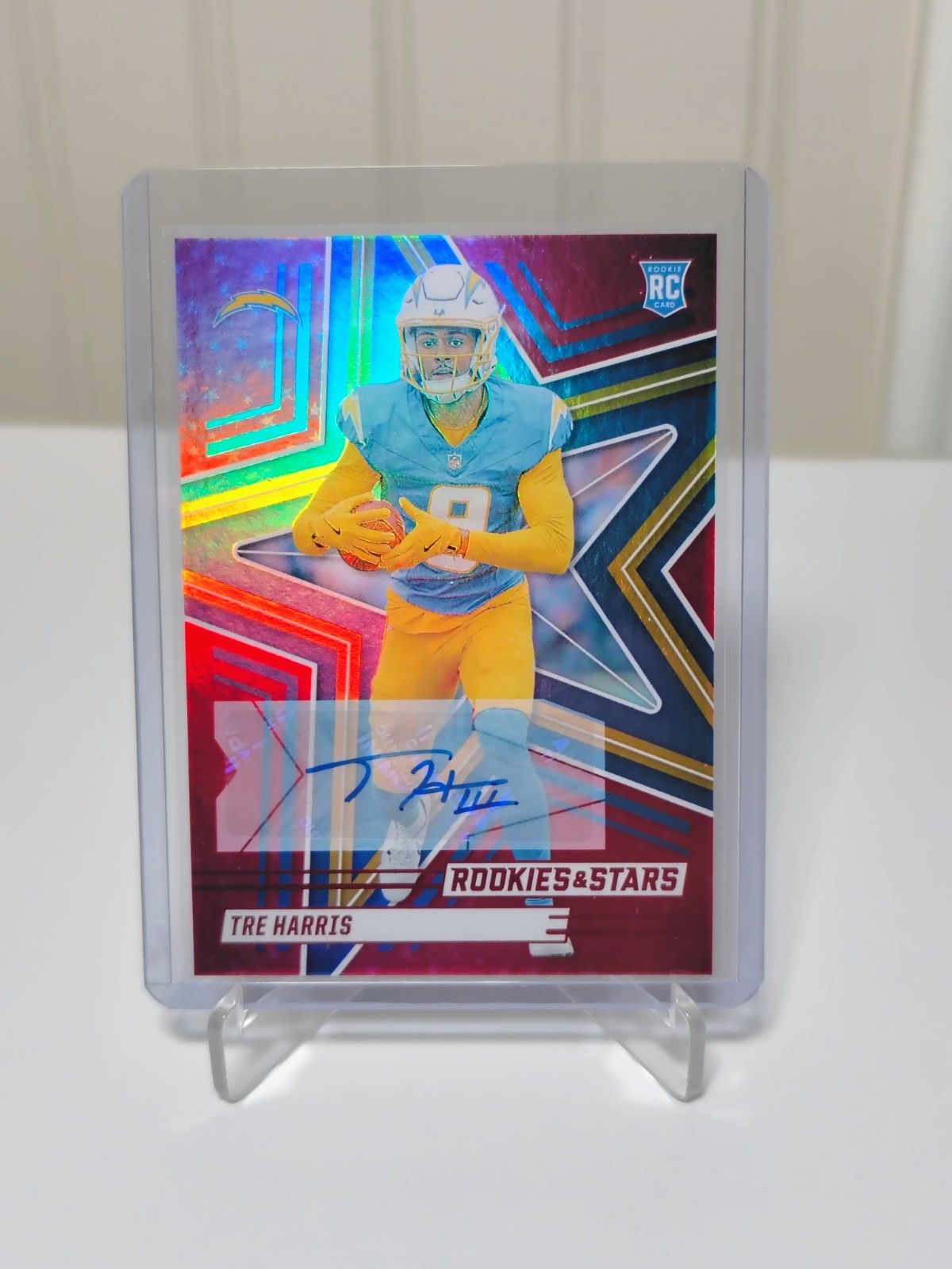 2025 Panini Rookies & Stars - Rookies Tre Harris #187 Red Signatures (AU, RC)