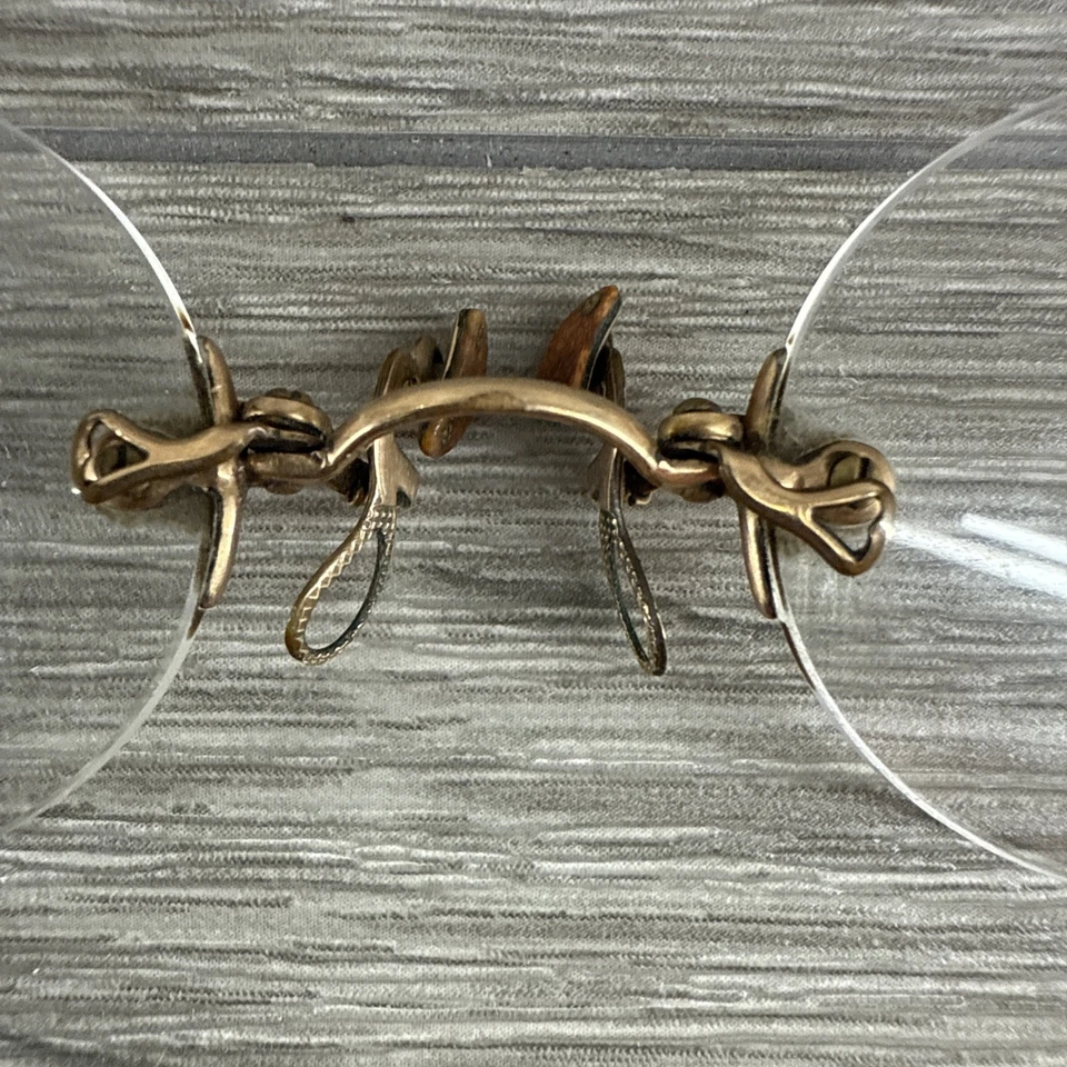 Anteojos y seguridad antiguos victorianos de oro de 1/10 12 k Pince Nez de 1890 Foto 2 de 4