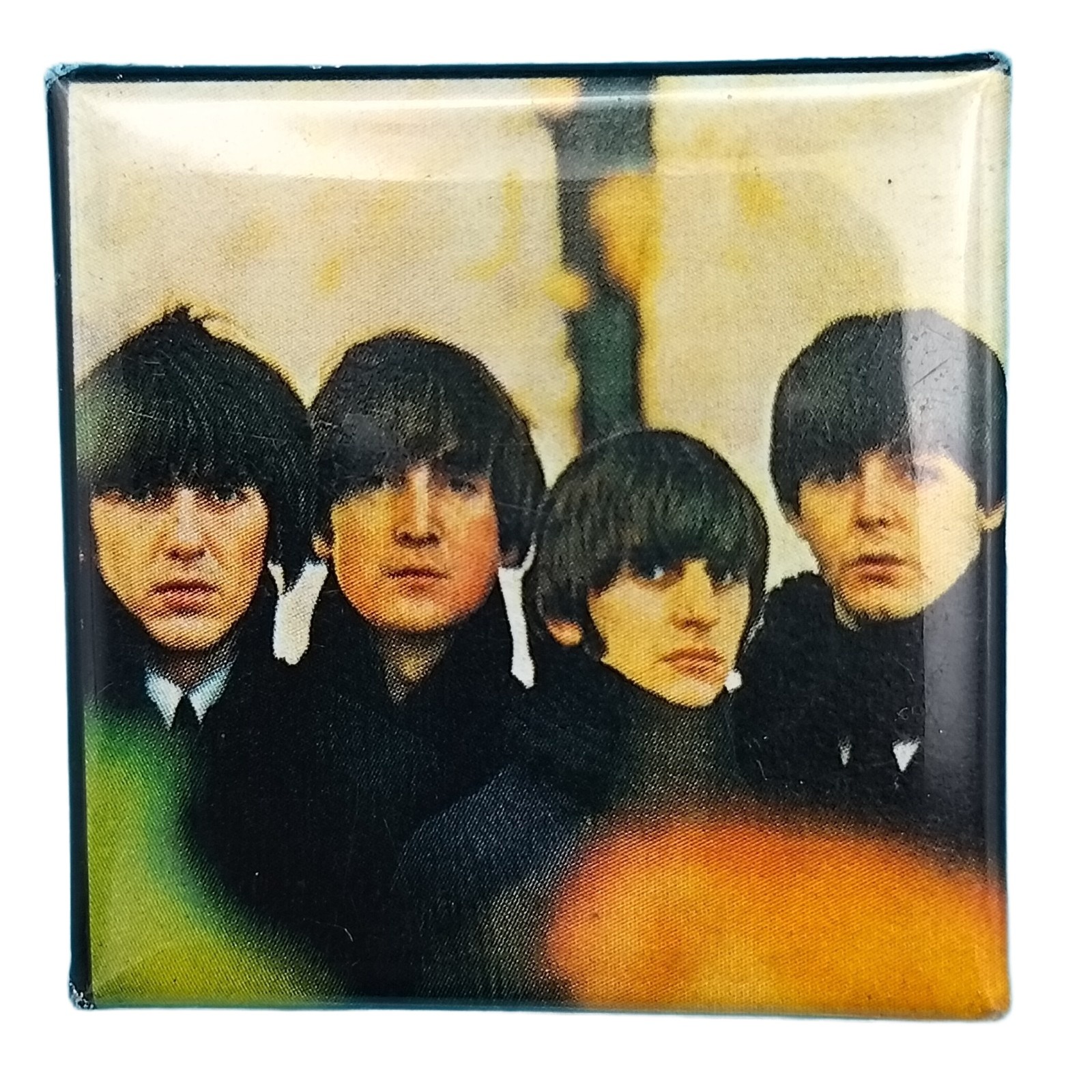 The Beatles Square Pinback Button Pin 2004 Apple Music Official Liscensed