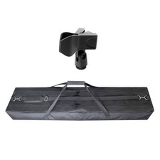 Speaker and Mic Stand Bag Dual Compartment 50 Inch Long - Light Microphone Ca...