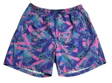 Birddogs Shorts Mens XL Purple Pink Splatter Lined Baysiders Boomstick 7" Inseam