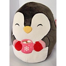 Squishmallows Luna the Christmas Penguin with Hot Cocoa 16" NWT 2025 Release