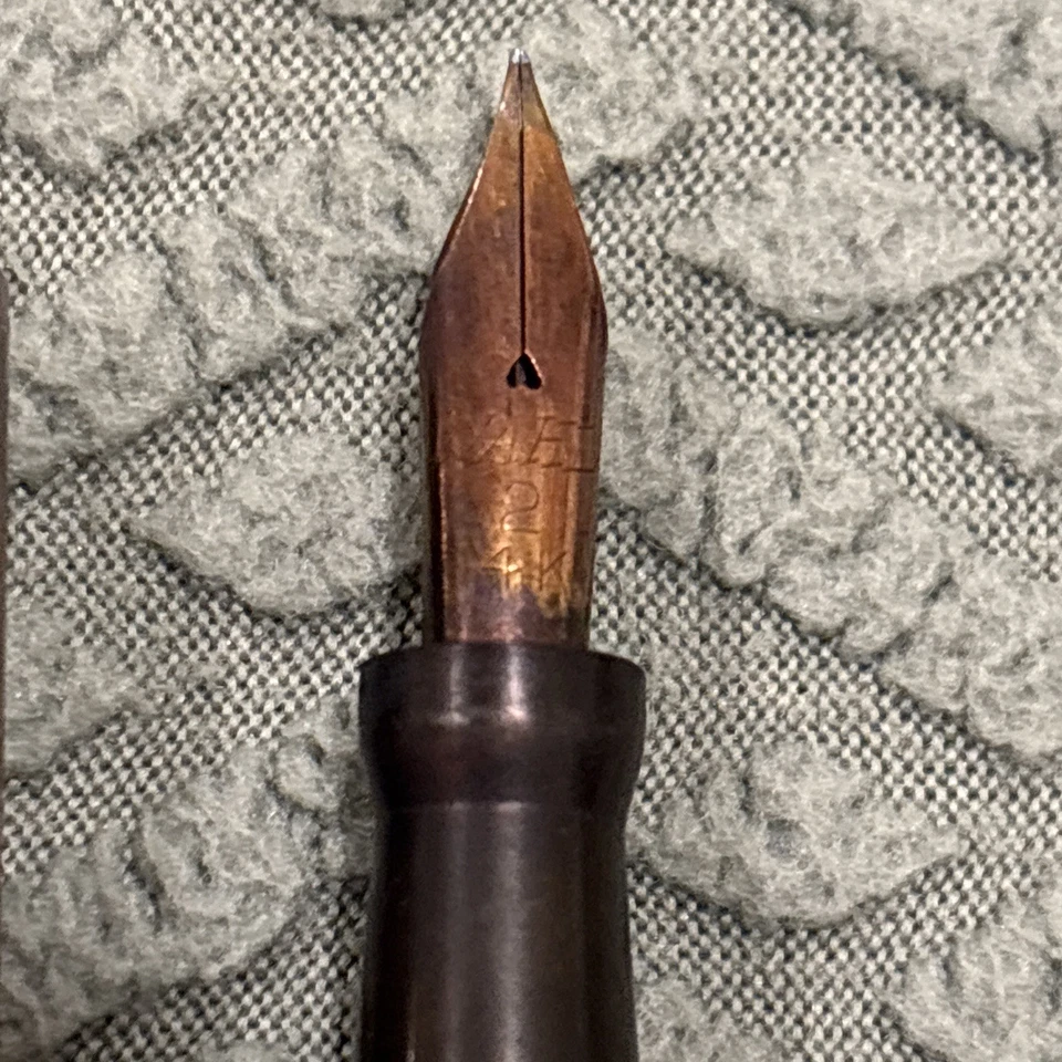 Pluma Estilográfica Wahl De Colección FOB Plata de Ley S & B 14K Nuevo en Caja Foto 3 de 4