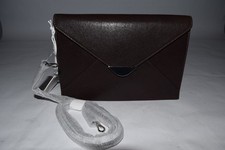 NWT STAUD Marcella Leather Clutch Envelope Flap Espresso Crossbody Bag Strap