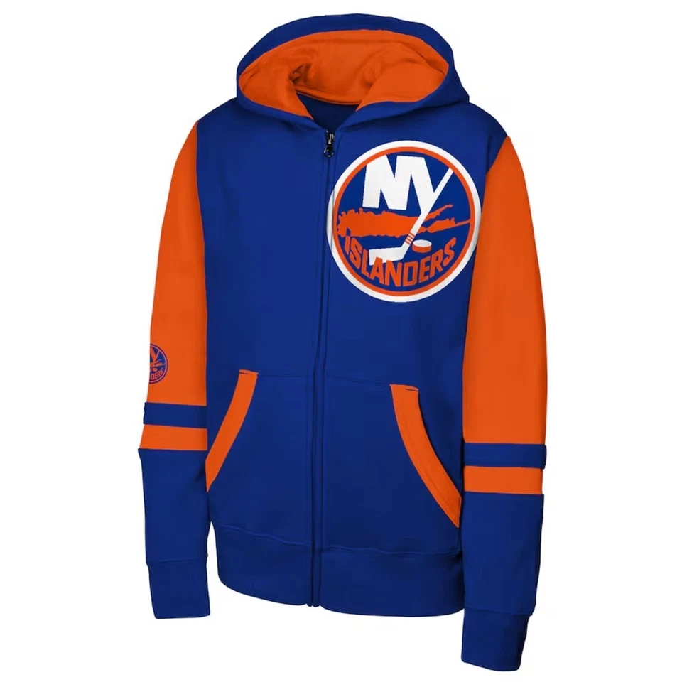 Sudadera con Capucha Cremallera Completa New York Islanders Niños Pequeños Talla Mediana 5/6 - Azul Foto 2 de 3