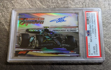 Fernando Alonso Topps Finest F1 2024 Starting Grid Signatures /3 - PSA 8 NM-MT