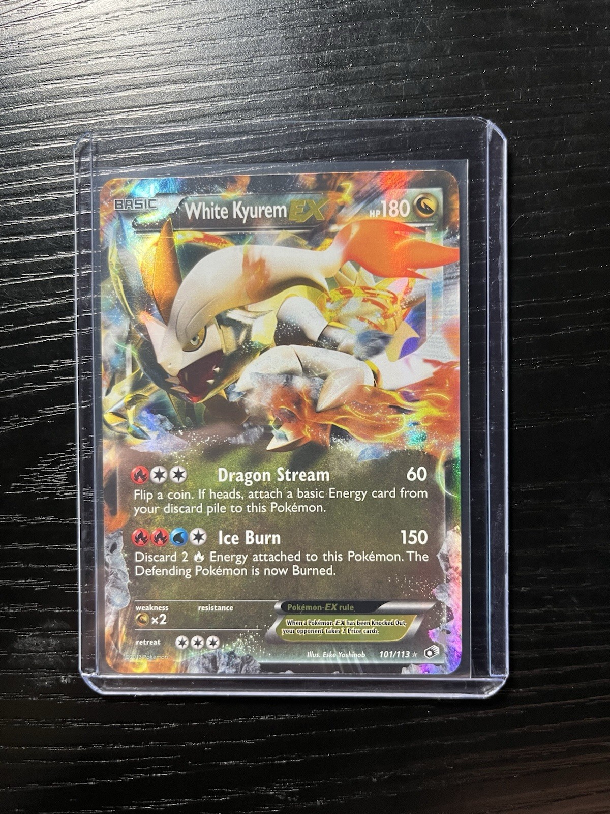 Pokémon TCG White Kyurem EX 101/113 Ultra Rare Legendary Treasures LP
