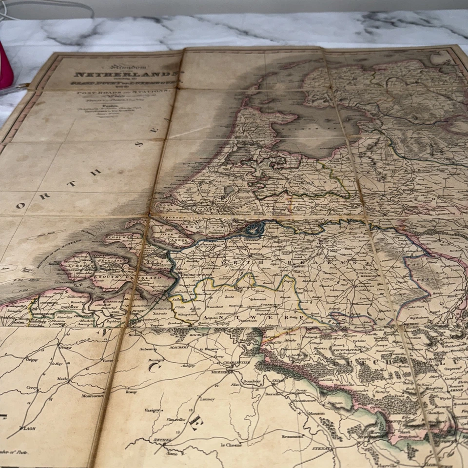 Rare Antique Map William Faden The Kingdom of the Netherlands 1820.    (B20) - Image 4 of 4