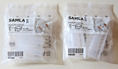 2x 4 original Ikea Samla Clipse für die 45l und 65 Liter Boxen Nr. 801.208.43