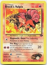 Brock's Vulpix 37/132 Uncommon Gym Challenge Pokemon Unlimited Near Mint