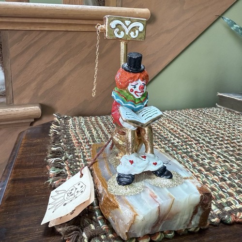 Rare Collectible Judi Originals Signed 24K Gold Toilet Clown Hand Painted Unique - Picture 2 of 11