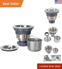 Removable Deep Sink Strainer and Cover Stopper for Effortless Kitchen Drainage