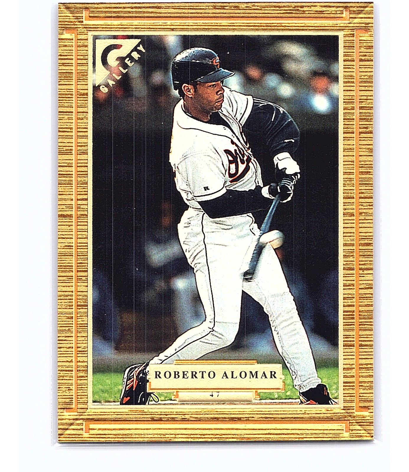 Roberto Alomar #47 Baseball Cards 1997 Topps Gallery trading card — raw and PSA graded price guide