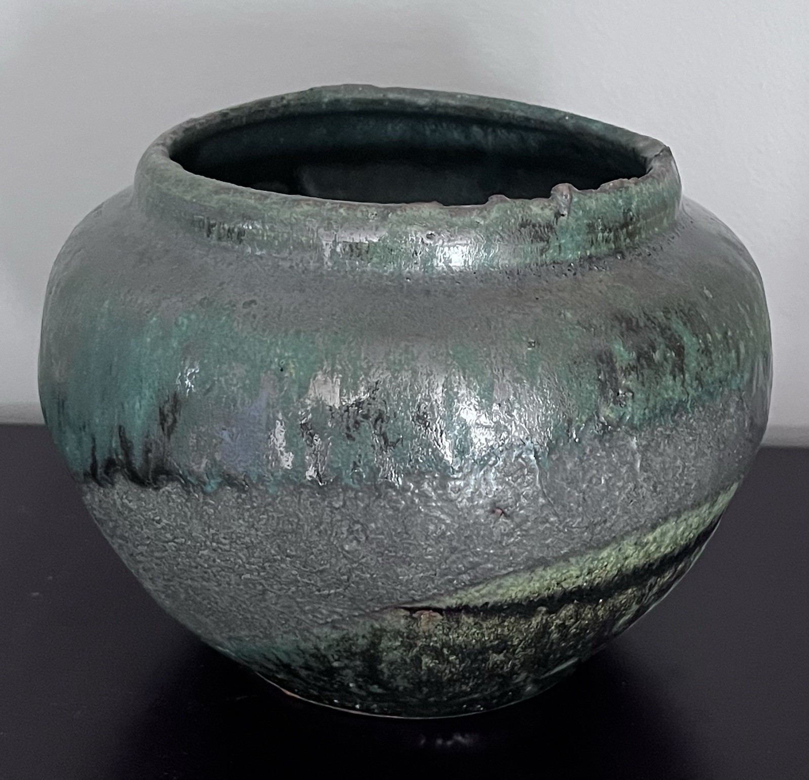 Vintage CHAPMAN Signed Raku Studio Art Pottery Vase
