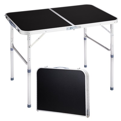 Garden 3 FT Portable Plastic Folding Black Table Perfect for In/Outdoor Party