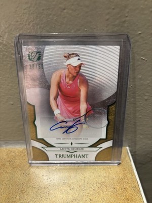 2025 Topps Triumphant Tennis #45-A Ashlyn Krueger /50 Auto Gold Refractor