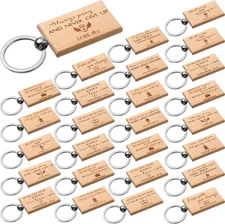 50 Pcs Christian Bible Verse Keychains Bulk Inspirational Religious Wooden Key C