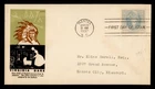 DR WHO 1937 FDC VIRGINIA DARE #796 GUNDEL INDIAN CACHET M69861