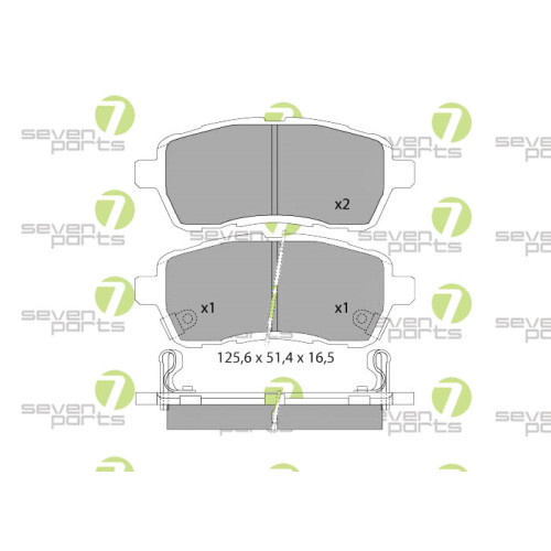 Plaquettes de frein Seven Parts SVP23690 silencieuses pour Daihatsu