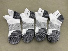 4 Pairs Bombas Size M Hex Tec Honeycomb Solid Women's Running Ankle Socks