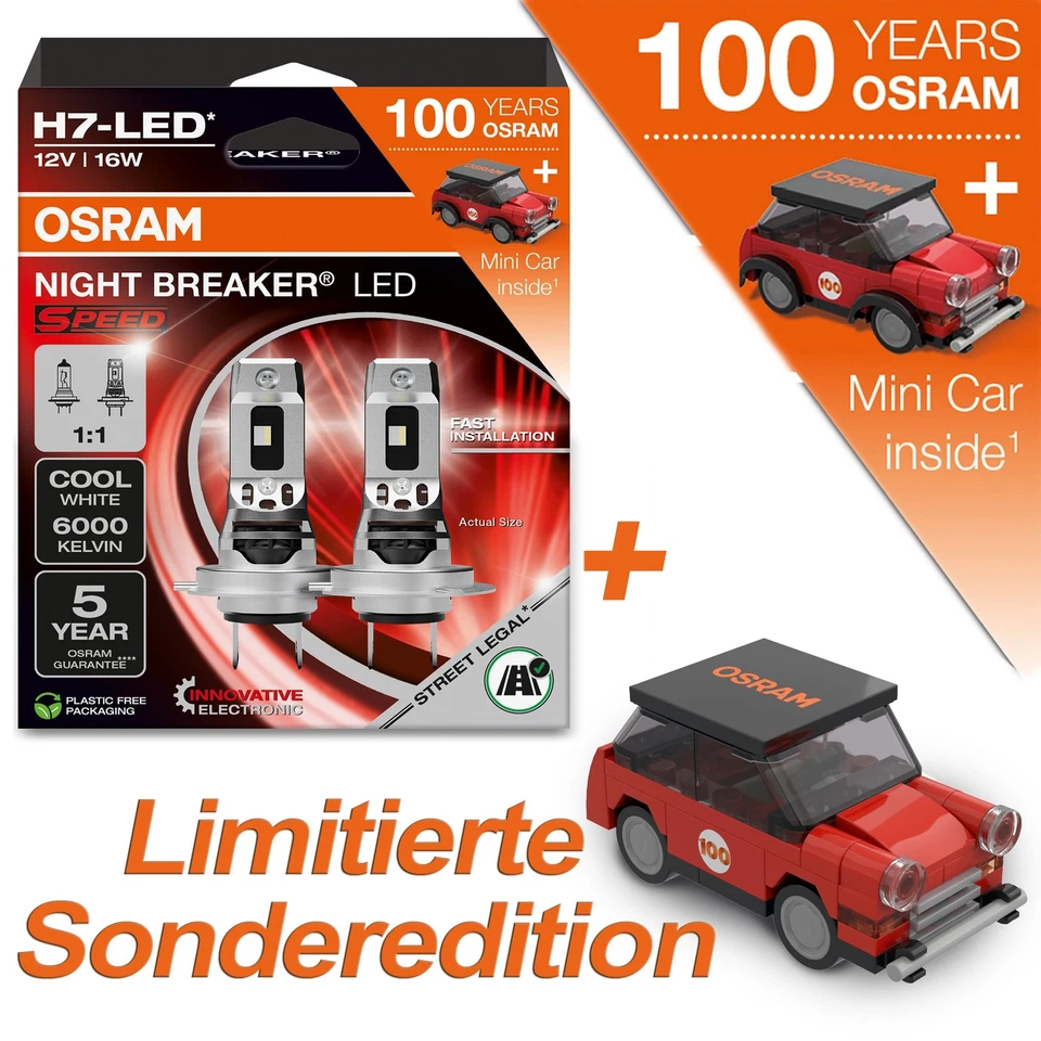 OSRAM NIGHT BREAKER LED SPEED H7 6000K für VW Caddy Crafter Eos Golf 4 6 7