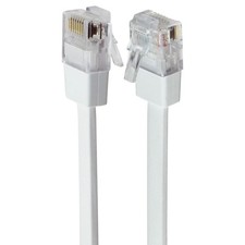 Google 6 Foot Ethernet Cable RJ45 Gigabit Flat Network Cord - White E321011 