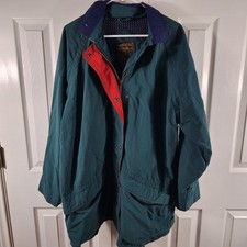 90s Vintage Eddie Bauer Black Tag Jacket Parka Lg Teal/Red Colorblock Gorpcore
