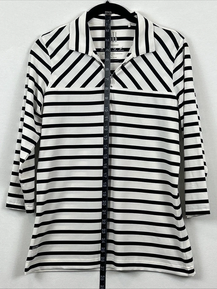 Camisa Polo Kate Lord Para Mujer Pequeña Manga 3/4 Golf Performance Media Cremallera Usada en Excelente Condición 468 Foto 3 de 4