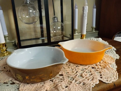Pyrex Bowl x 2!!***#471 Orange and #471 Brown Gold Eagle***