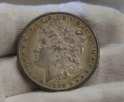 1898  US Morgan Silver Dollar XF+ (Toned)
