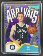 2025-26 Topps Finest Danny Wolf Arrivals RC Purple Refractor Rookie #/125 Nets