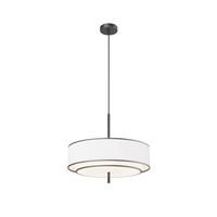 HäNgelampe Stoff Weiß Esstisch Wohnzimmer Ø50 Cm 5-Flammig Pendelleuchte E27