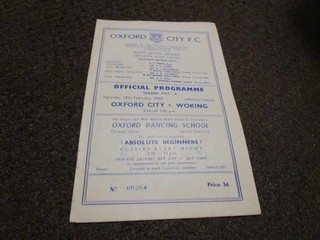 OXFORD CITY v WOKING 1955/6 ISTHMIAN LEAGUE FEBRUARY 18th