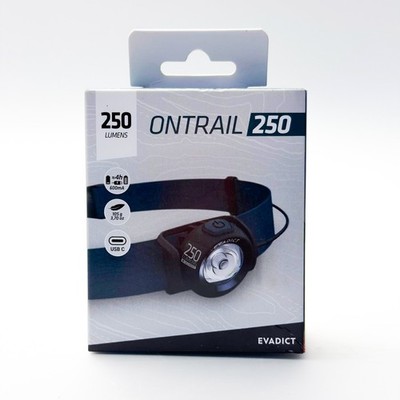 Evadict OnTrail 250 Stirnlampe   250 Lumen  USB-C wiederaufladbar