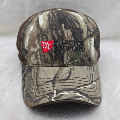 #ad Tractor Supply Co Hat Cap Mens Adjustable Strap Back Woodland Camo Farm Hunting $14.88