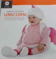 Halloween Infant Girls White Pink Unicorn Costume Sz 6-12 Months up to 21.5 lbs