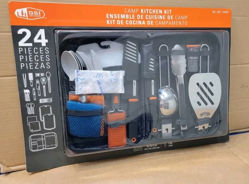 GSI Outdoors 24 Piece Camp Kitchen Kit New Sealed 