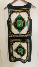 Lauren Ralph Lauren Scarf Print Dress 6  Baroque Equestrian Vintage
