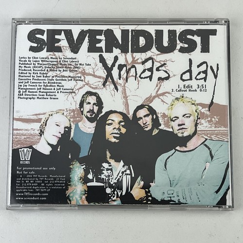 RARE 2002 PROMO CD - Sevendust – X-mas Day - TVT Records – TV-5877-2P Nu Metal - Picture 2 of 4