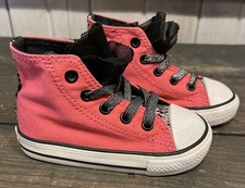 Converse All Star Chuck Taylor Hot Pink/Silver/Black Shoes Baby Toddler Size 6