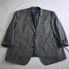 NEW Oak Hill 3XL 54R 56R Gray Woven Mens Blazer Suit Jacket Sport Coat
