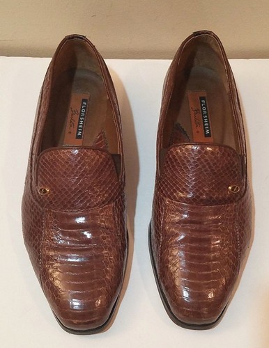 Genuine Snakeskin Slip-On Dress Loafers 