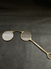 LORGNETTE ANTIQUE GLASSES SPECTACLES DOUBL 