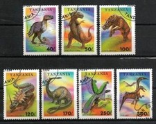 Animaux Préhistoriques Tanzanie 1994 (30) Yvert n° 1506 à 1512 oblitérés used