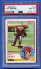 TOM SEAVER 1983 TOPPS PSA 10 GEM MT HOF REDS DEAD CENTERED RAZOR SHARP #580 RZC