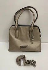 Marc New York by Andrew Marc Faux Leather Shoulder Bag Gold Color