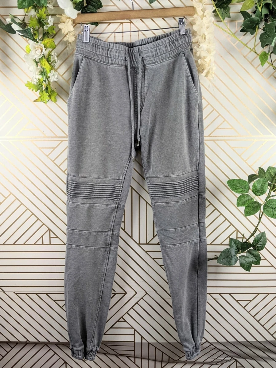 Guess Mens Moto Style Sweatpants Size XS Mens grey gray zipper