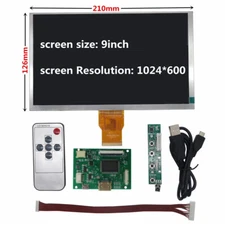 9 Inch 1024*600 Screen Display LCD TFT Monitor With Driver Control Board HDMI