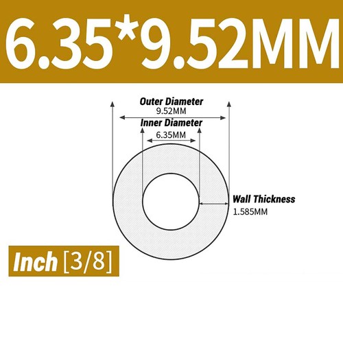 PTFE Tube Tubing Pipe OD 1/4" 3/8" 1/2" 3/4" 1" High Temp Resistance Translucent - Picture 11 of 14