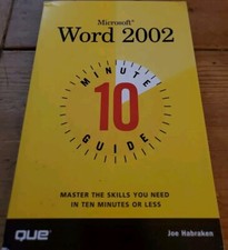 10 Minute Guide Ser.: Microsoft Word 2002 by Joe Habraken 2001, Trade...
